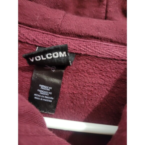 Volcom Burgundy Pullover Hoodie Size Large Men's - Picture 3 of 7